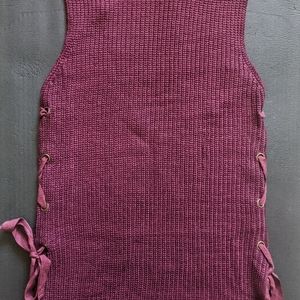 Sleeveless, Cranberry Legging Sweater